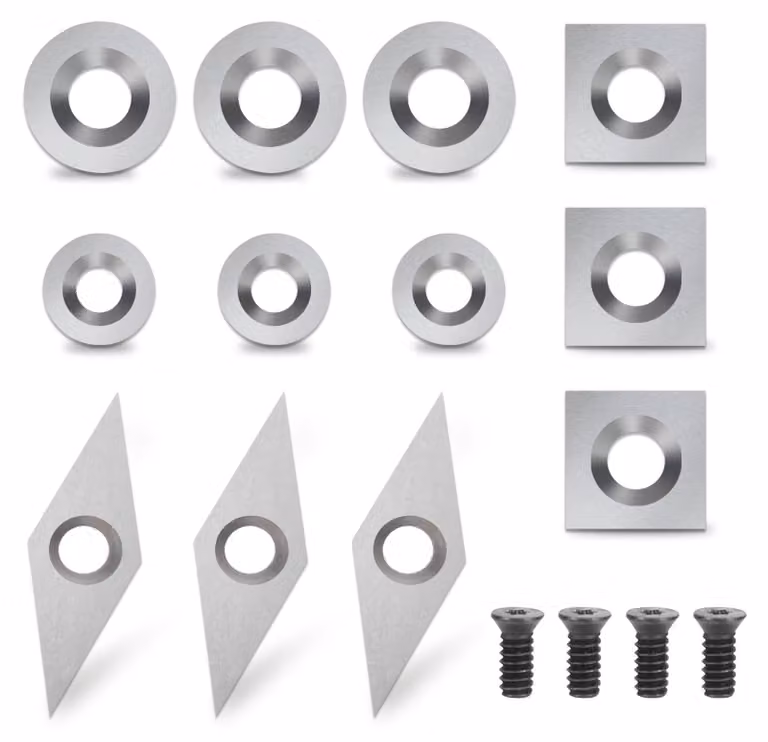 12 inserti in metallo duro per tornio, multifunzionali e resistenti