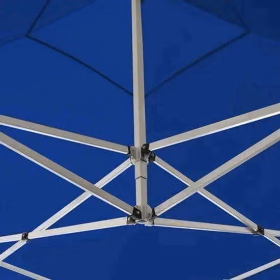 Tenda da festa in alluminio con telo parasole e tetto impermeabile, dimensioni 3x3 metri, struttura leggera, colore blu