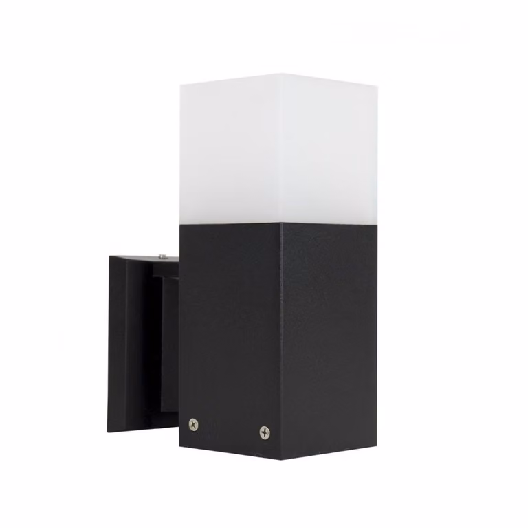 Lampada da parete per esterni 1xE27 nero IP44 SU-MA Cube CB-K BL