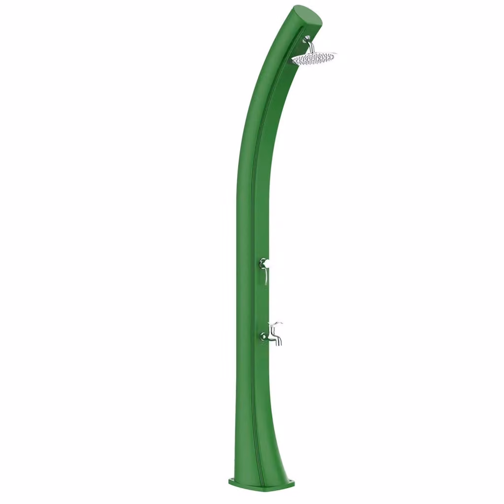 Doccia Solare STARMATRIX Modello Rioxxl SS0935XXL in Polietilene HD Verde con Serbatoio da 40 Litri e Comandi in Ottone, Altezza: 226,6 cm – 2