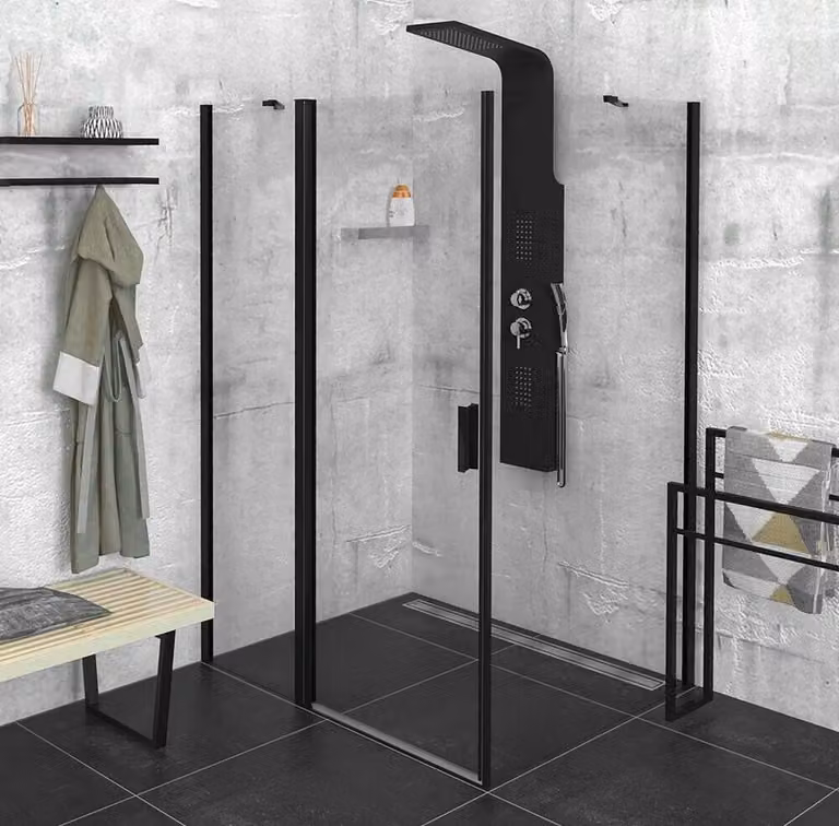 Zoom Line Black Cabina doccia rettangolare 1400x1000mm variante L/R