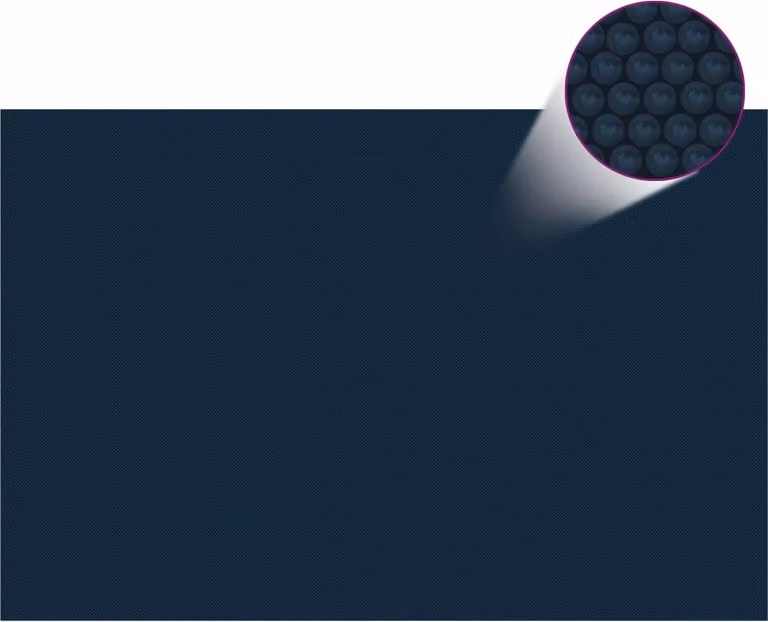 Pellicola Galleggiante Solare PE Piscina 300x200 cm Nero e Blu