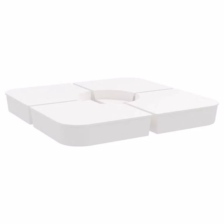 Set Base per Ombrellone 4 pz con Supporto a Croce 100 kg PP