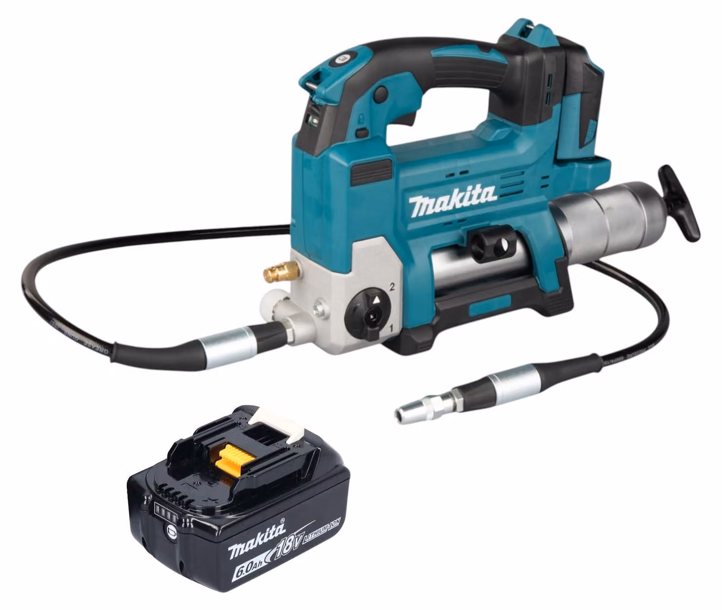 Ingrassatore a batteria Makita DGP 180 G1 18 V 690 bar + 1x batteria ricaricabile 6.0 Ah - senza caricabatterie