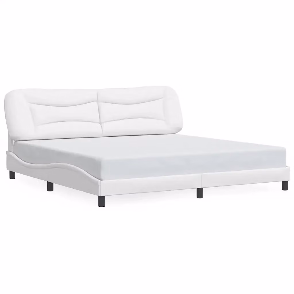 Giroletto senza materasso Hvar vidaXL in similpelle bianco 200x200 cm – 2
