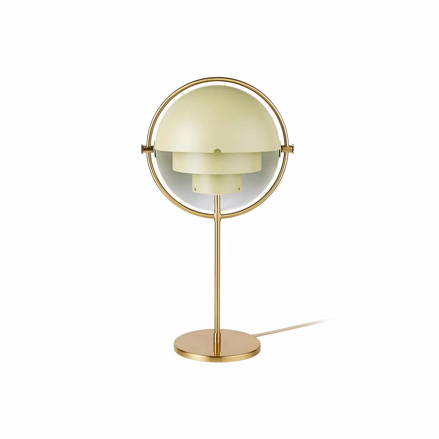 GUBI Lampada da tavolo di design Multi-Lite, Ottone / Oro, Soggiorno / Sala da pranzo, Metallo, Design, Lampada da tavolo