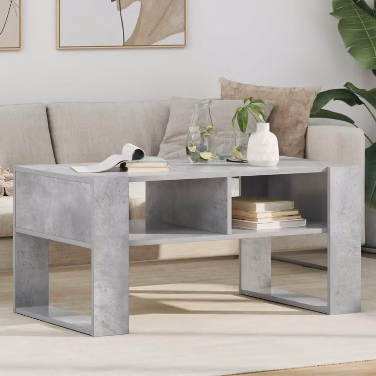 Maison Exclusive - Tavolino in cemento grigio 92 x 53 x 45 cm Materiale ligneo