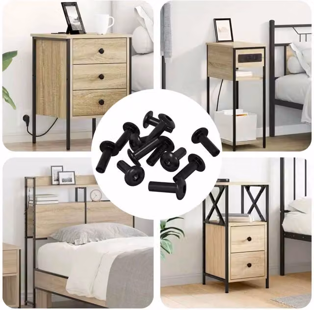Set di 8451 coppiglie in acciaio zincato nero vidaXL