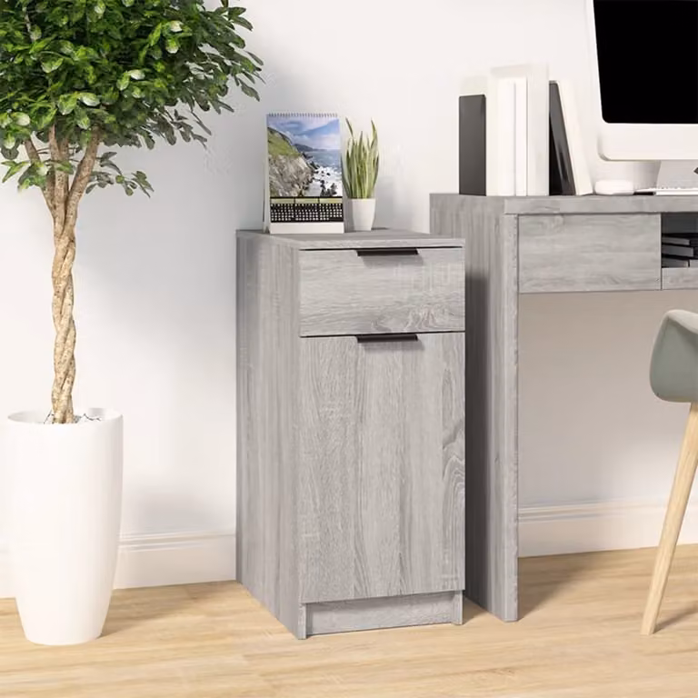 Maison Exclusive - Scrivania con armadio Grigio Sonoma 33,5x50x75 cm Materiale ligneo