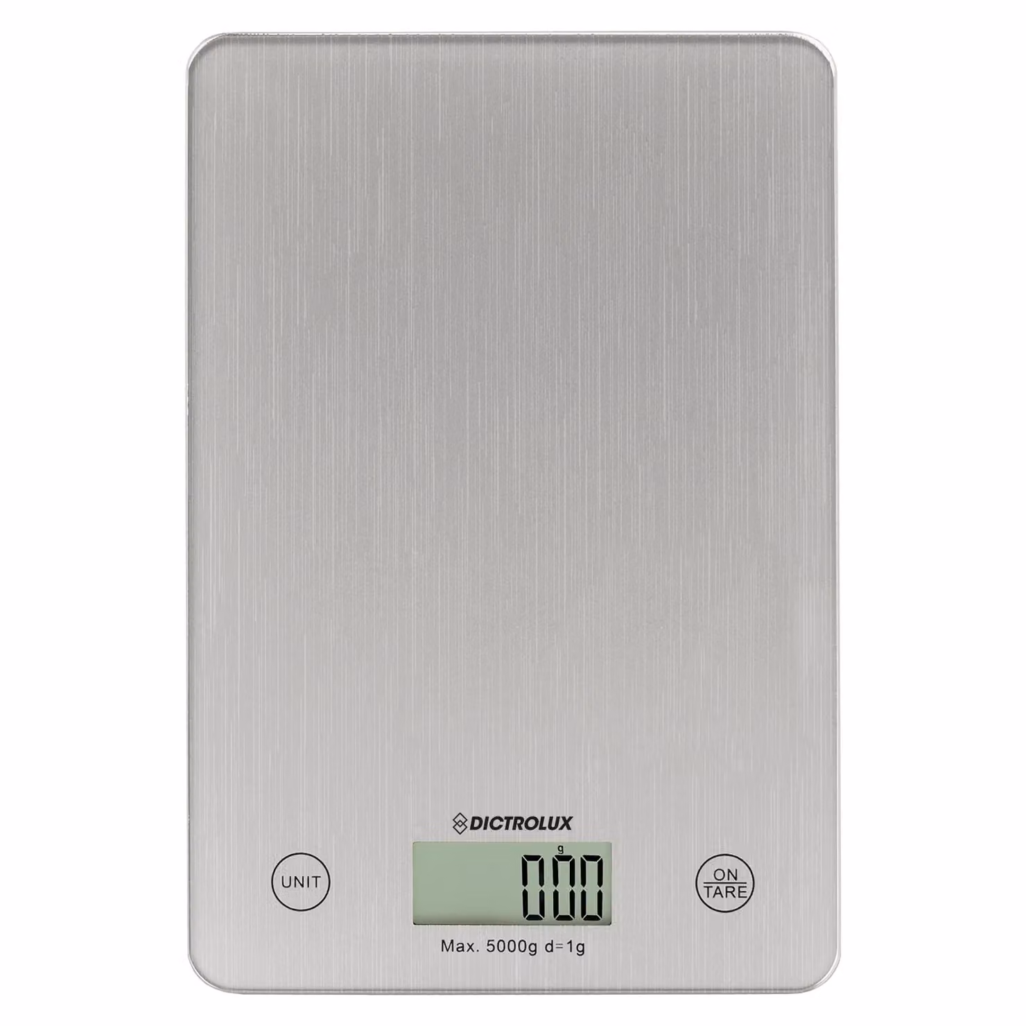 Bilancia Digitale da Cucina Dictrolux, Capacità 5 kg, Colore Argento con Display Digitale e Funzione Conversione Unità