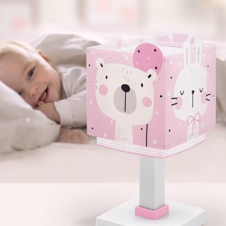 Dalber Lampada da tavolo Baby Jungle, Violetto / Fucsia / Rosa, Cameretta, Plastica, Lampada da tavolo