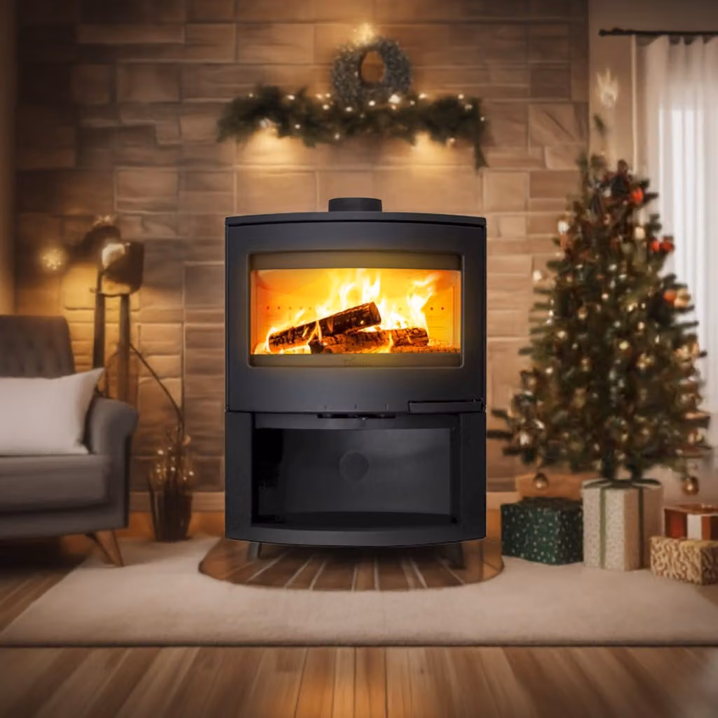 Stufa a legna Barney 9kW con vano per la legna