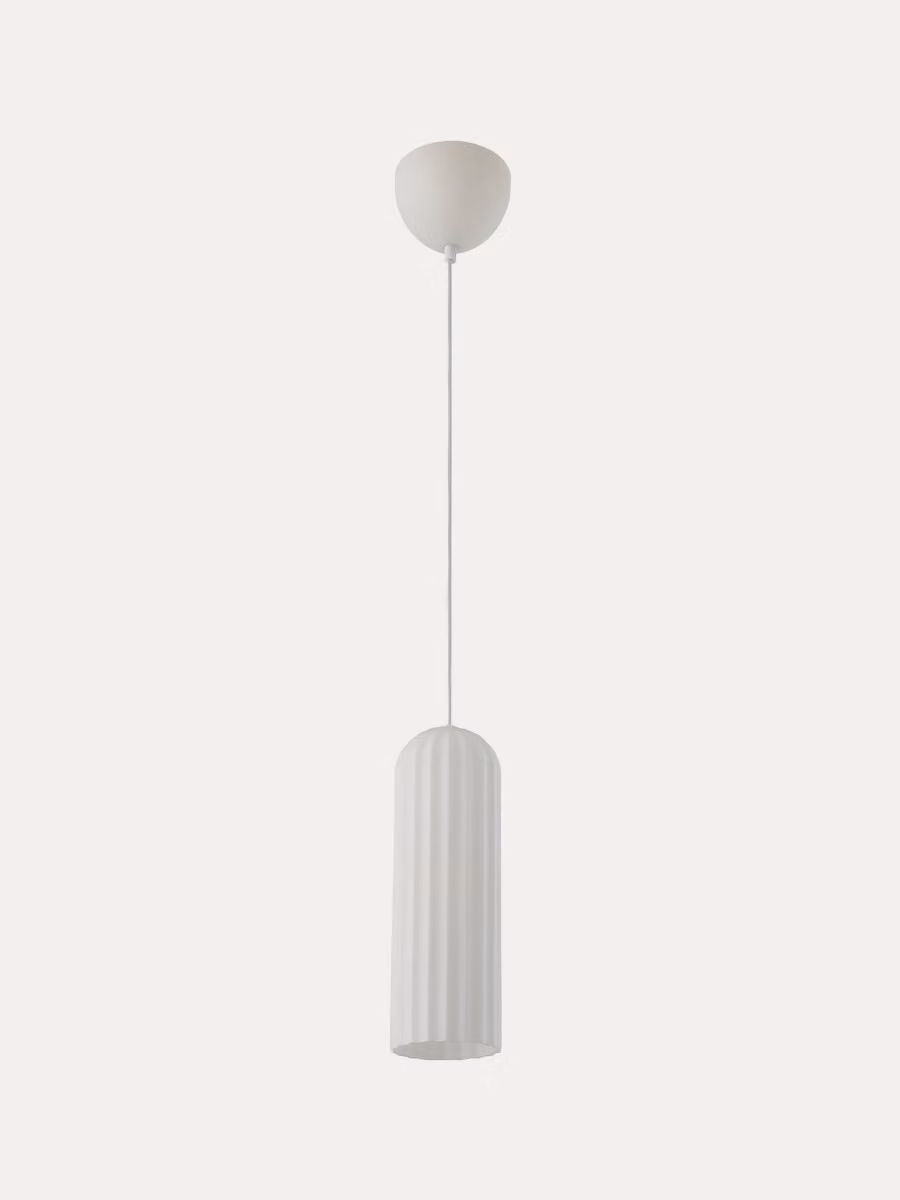 Lampada a sospensione Miella Kenay Home bianca in vetro e ceramica per sala da pranzo – 2