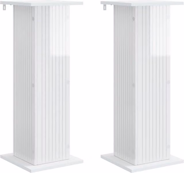 Supporto per piante | Sostegno per piante 2 pz Bianco Lucido 30,5 x 30 x 80,5 cm