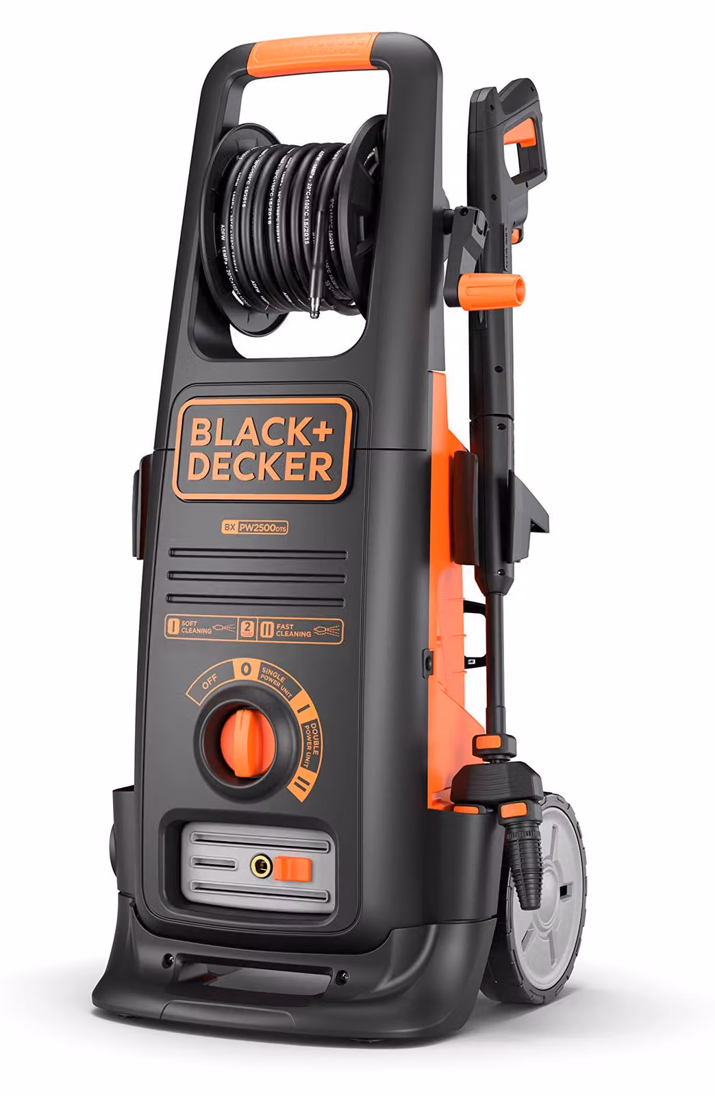 Idropulitrice elettrica - 2500 W, 150 bar, 810 litri all'ora - Tubo flessibile nero da 8 metri - Ideale per la pulizia di giardino e terrazza