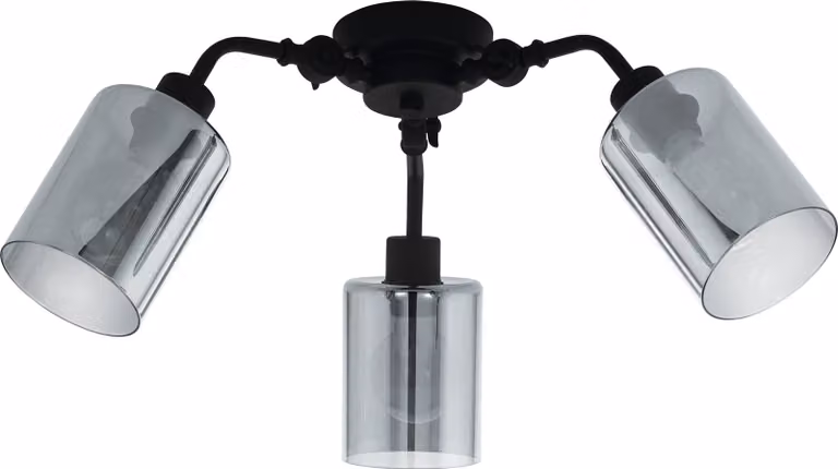 EGLO Forestburg, 3 lampadine, E27, IP20, nero, trasparente
