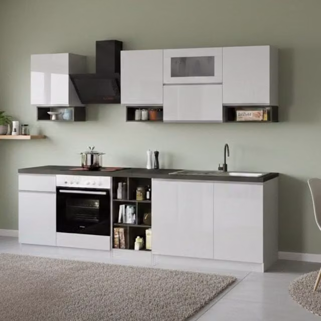 Cucinino Attiko DMORA Bianco Lucido con Cassetto e Ante a Battente