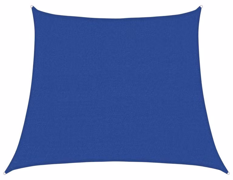 Telo in tessuto polietilene ad alta densità (HDPE), forma trapezoidale, colore blu, peso 160 g/m², dimensioni 3/4 x 3 metri