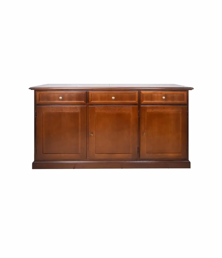 Credenza in ciliegio marrone con 3 ante Mobili 2G L/P/H: 156 x 42 x 85 cm – 5