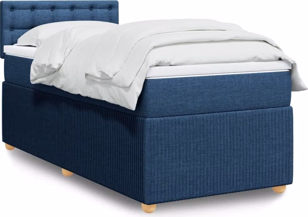 Maison Exclusive - Giroletto a Molle con Materasso Blu 90x200 cm inTessuto