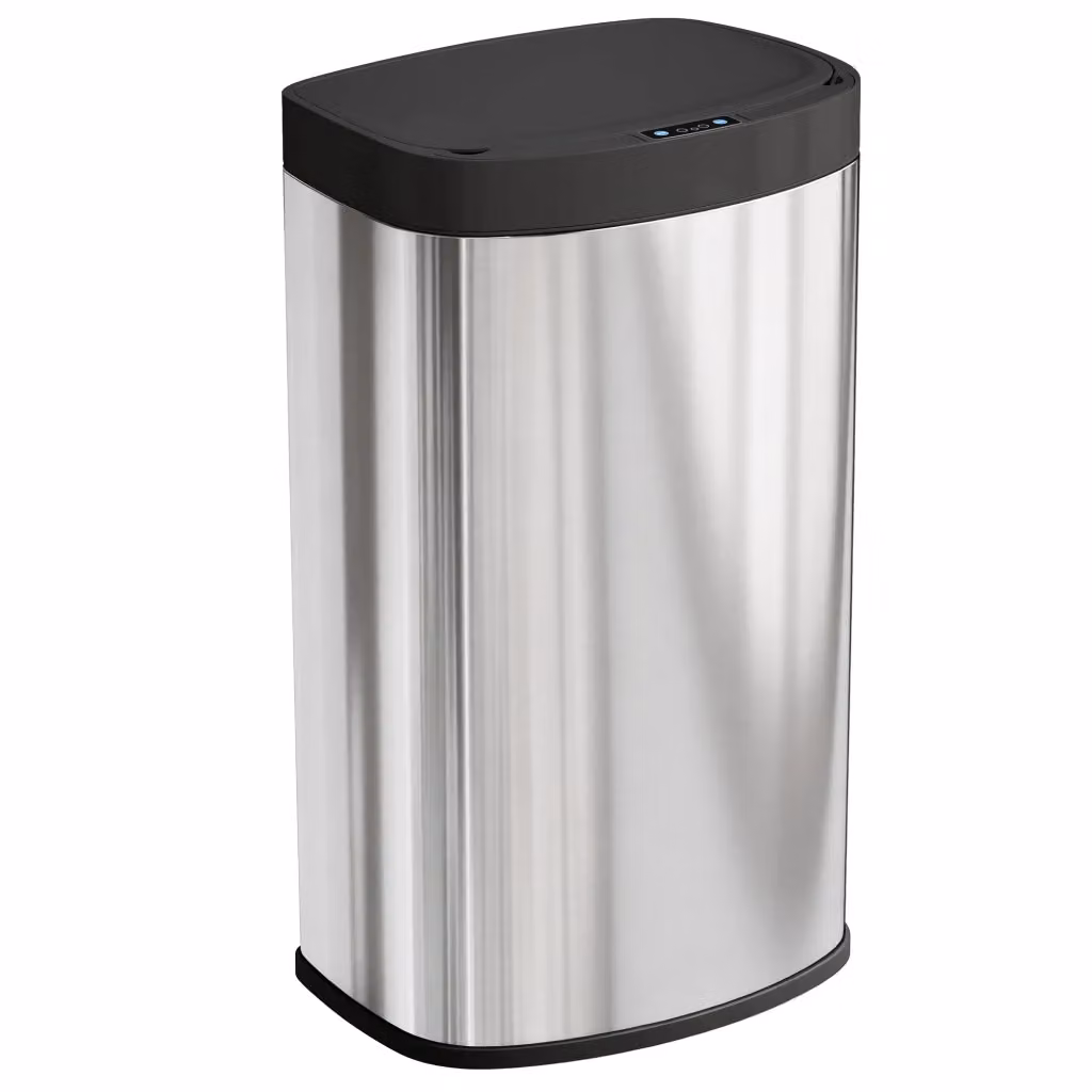 Pattumiera Automatica da Cucina Xylo in Acciaio Inossidabile Argento L/P/H: 38 x 28,5 x 69 cm – 2