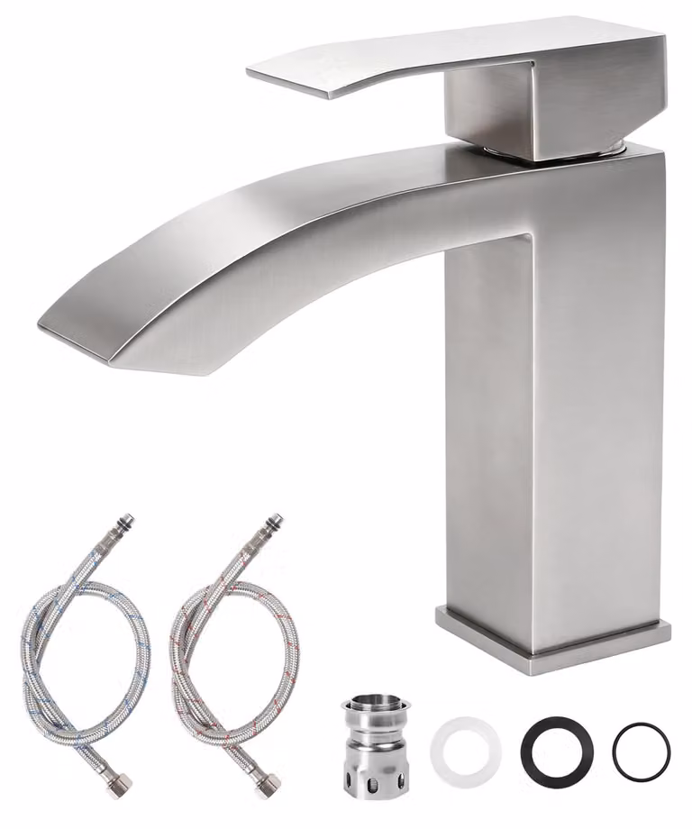 Omgoods - Rubinetto per lavabo a cascata in acciaio inossidabile per bagno