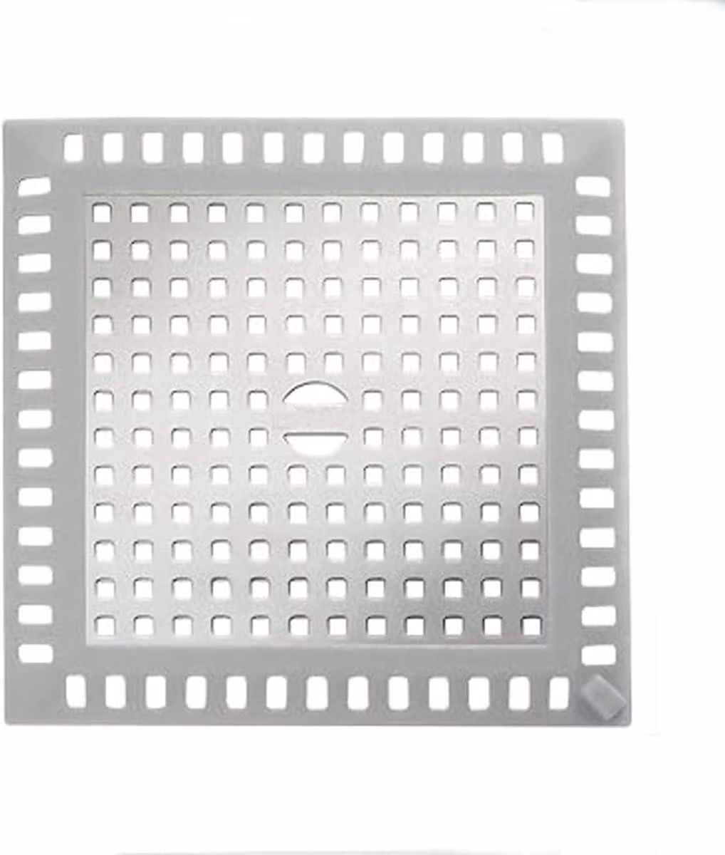 Copertura quadrata per scarico della doccia - Filtro per capelli per copertura dello scarico della doccia - Essenziale per prevenire ostruzioni nello scarico del bagno