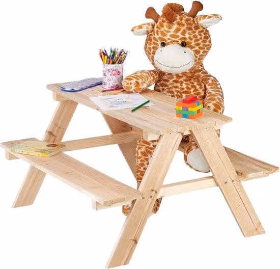 Tavola in legno per bambini, ideale per il campeggio e il giardino