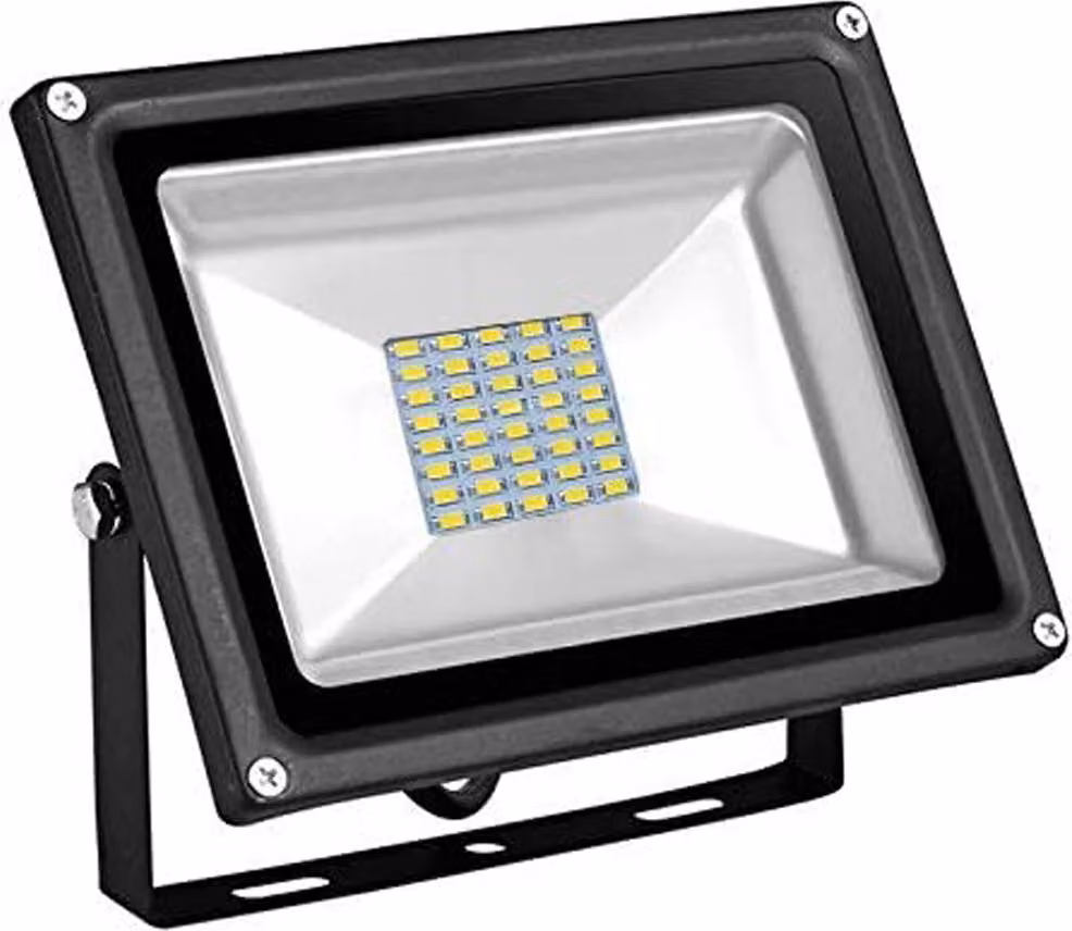 Greenmigo Faretto LED 30W, faretto LED per esterni 3000K bianco caldo/bianco caldo IP65 impermeabile proiettore per esterni per campi sportivi garage giardino cortile