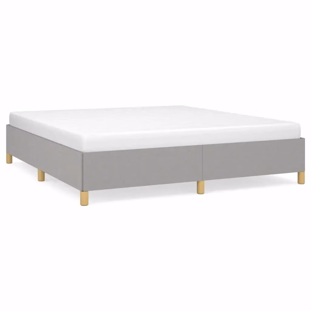 Struttura Letto a Rete a Molle Giroletto Design In Grigio con Listelli in Legno L/P/H: 180 x 200 cm – 2