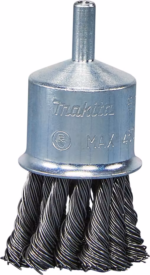 Spazzola conica Makita con gambo rotondo (misura 28 mm, per la lavorazione dell'acciaio)