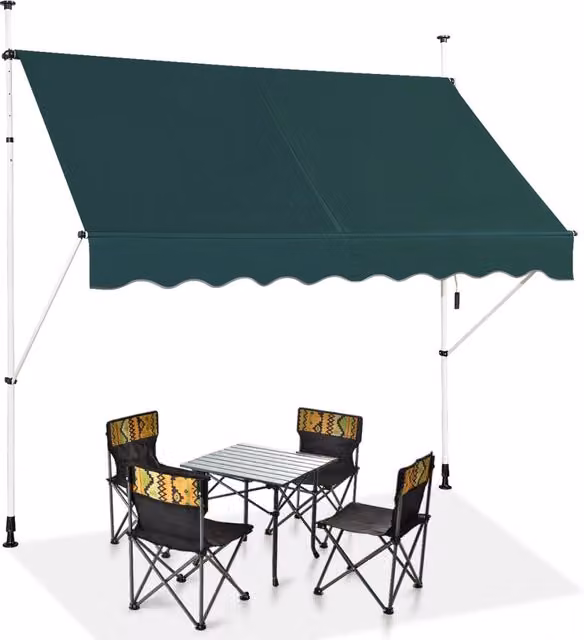 Tenda da sole retrattile Design Mania verde con manovra a rullo in alluminio e poliestere, L: 300 cm, P: 200 cm