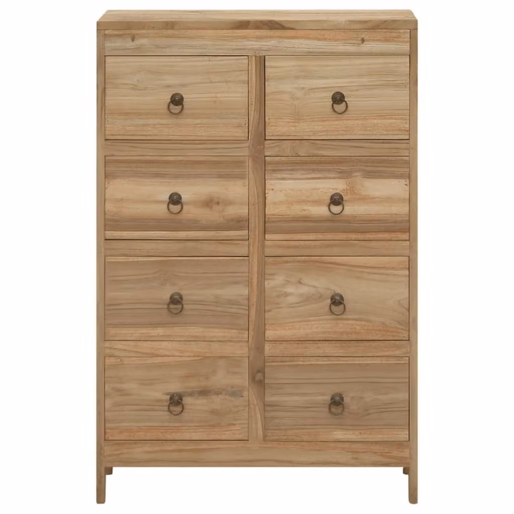 Cassettiera 55x30x90 cm in teak massiccio