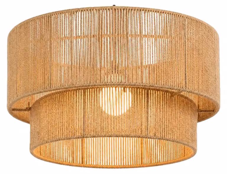 Lampada a sospensione, design con corda di juta, attacco E27, diametro 45 cm. Lampada a sospensione, SENZA lampadina
