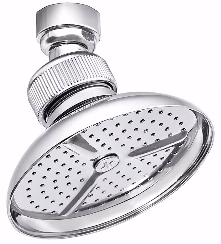 Schläfer Soffione Doccia Snodato Universale Diametro 8 cm, Getto a Pioggia Alta Pressione, Doccino Orientabile G 1/2" in Acciaio con Finitura Cromata, Ispezionabile, Modello EriKa 134116