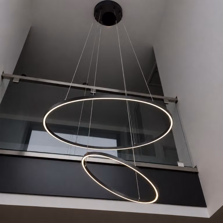 s.luce Ring 100 LED luce a sospensione diretta o indiretta 5m bianco rotondo