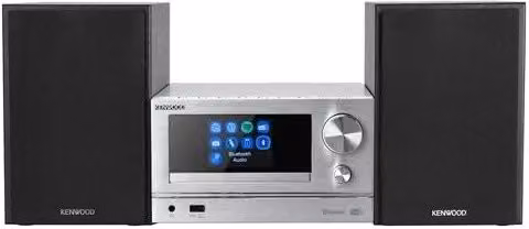 Kenwood M-7000S Mini Impianto Audio Domestico da 30 W con Bluetooth, Wi-Fi e USB, Argento – 1