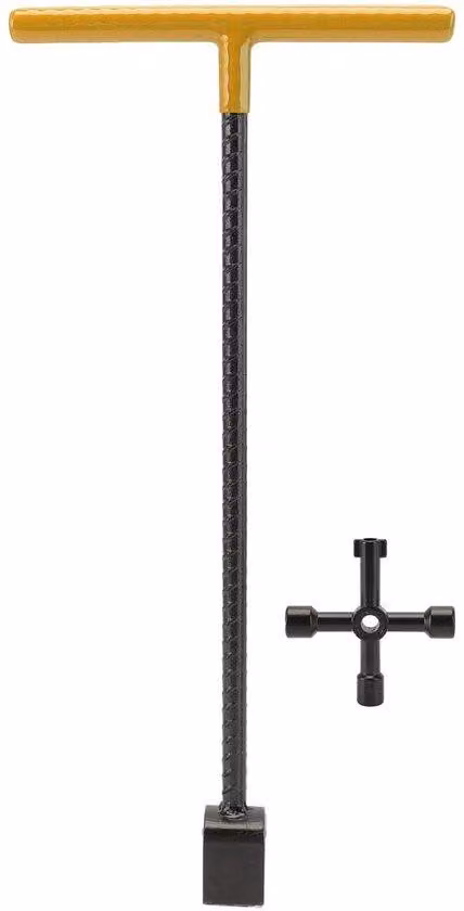 Set di utensili multifunzione con manico in acciaio - 4 pezzi - forma a T - design ergonomico - robusto e durevole - per valvole - set di utensili