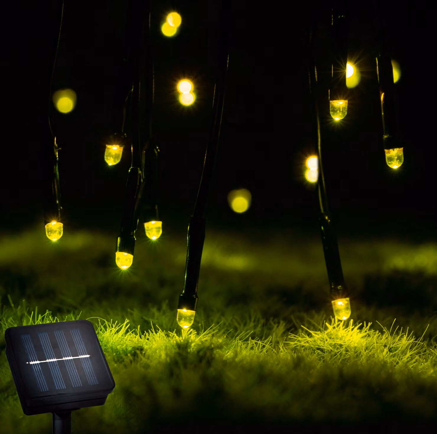 LUMILED luci solari fata luci solari 7x LED luce solare alimentato solare IP44 giallo-verde lucciole fata luci giardino Natale