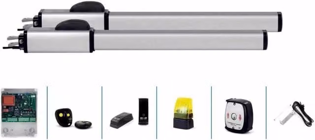 Kit di automazione per cancelli a battente Norton Kit Bathy 270 BC per 2 ante, colore argento