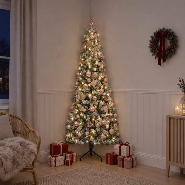 vidaXL Albero di Natale artificiale con palline 240 cm 300 LED