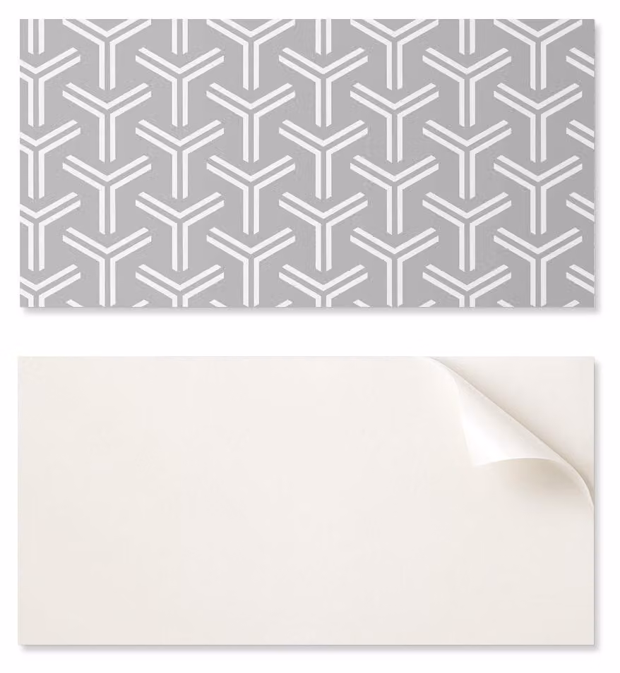 Pannello in vinile autoadesivo con stampa, dimensioni 100x50 cm, motivo geometrico a forma di freccia
