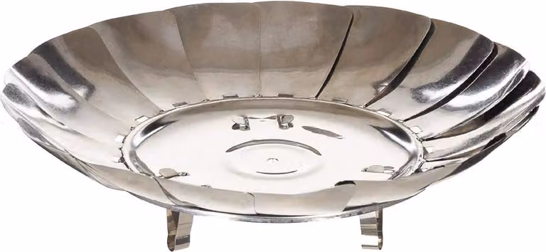 Ciotola pieghevole in acciaio inox (27 x 8 cm/argento) - 33650
