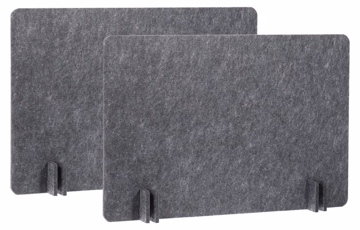 Solidchoice - Set di 2 pannelli fonoassorbenti per scrivania, dimensioni 61 x 40 cm, colore grigio scuro