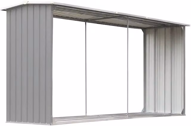 Capannone da Giardino DESIGN IN in Acciaio Zincato Grigio L: 330 cm, P: 92 cm, H: 153 cm