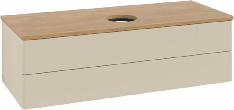 V&B Mobiletto senza struttura frontale, con illuminazione Antao 120x36x50cm, WBP hon. Oa, si Gr m Lac
