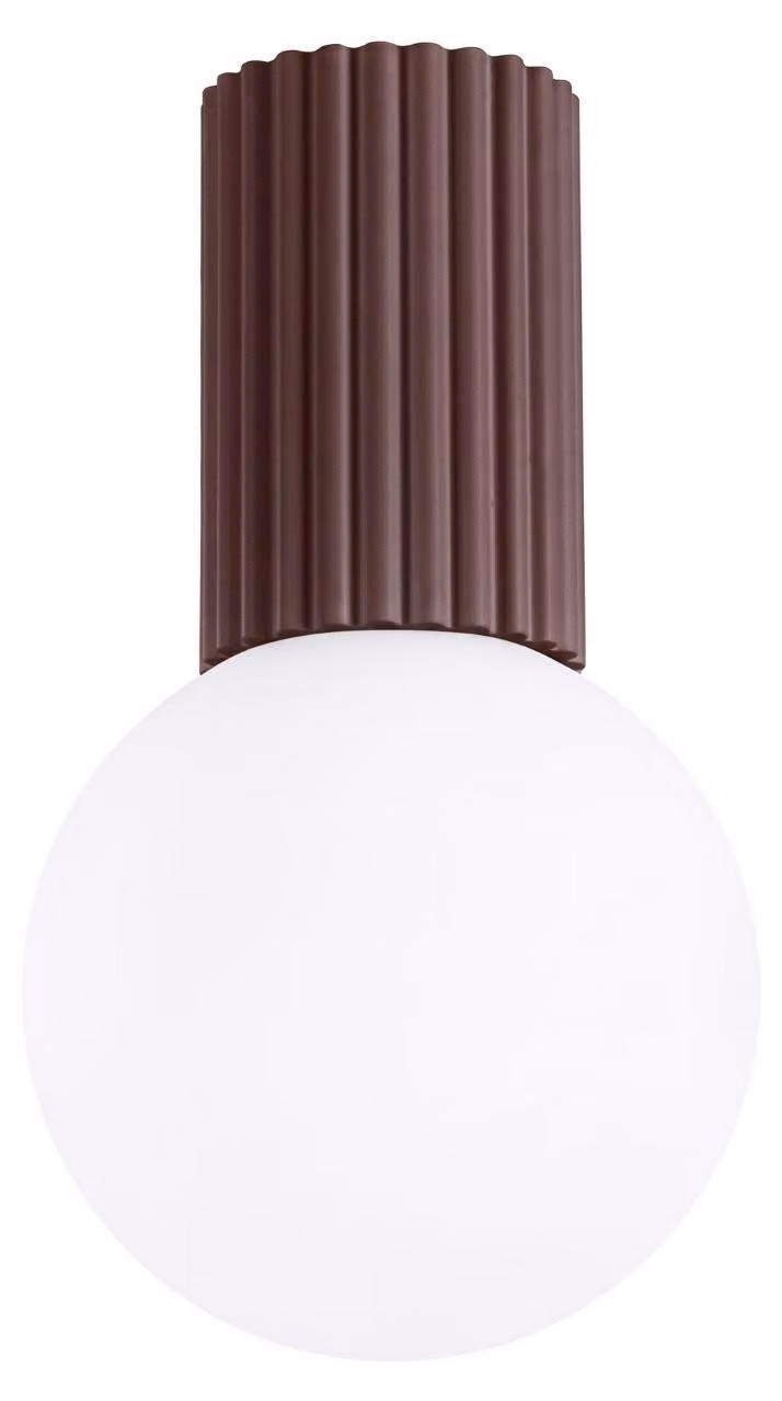 Plafoniera HALO marrone IP44 1xG9 8W alluminio/vetro 21x12x12cm Sollux Lighting