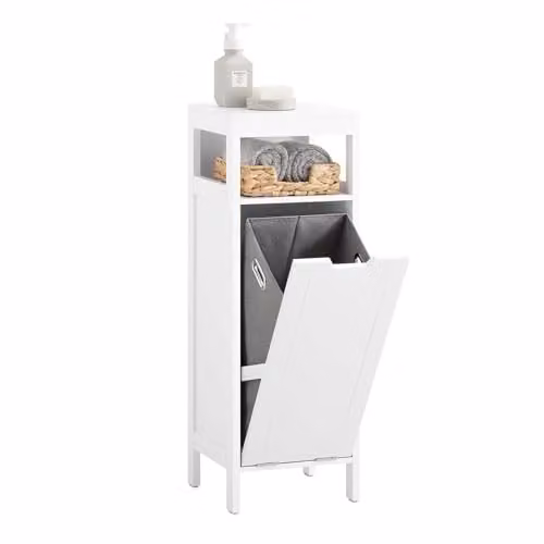 SoBuy Mobile Bagno con Cesto Biancheria Sacco Ribaltabile 30x90x30 cm Bagno