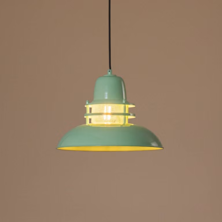 Lampada a sospensione Lorenz ROYALTECH, dimmerabile, Verde, Soggiorno / Sala da pranzo, Metallo, Vintage, Lampada a sospensione