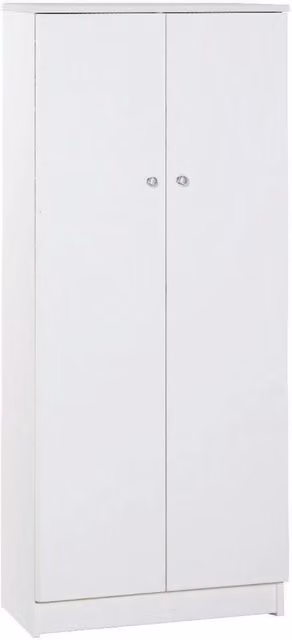 Mobile da cucina moderno GIORDANOSHOP con 2 ante e ripiani interni, Bianco opaco, L 62 cm x H 147 cm x P 34 cm